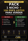 Pack 1 Nicho + Biblioteca PLR — 100 PDFs Listos para Vender